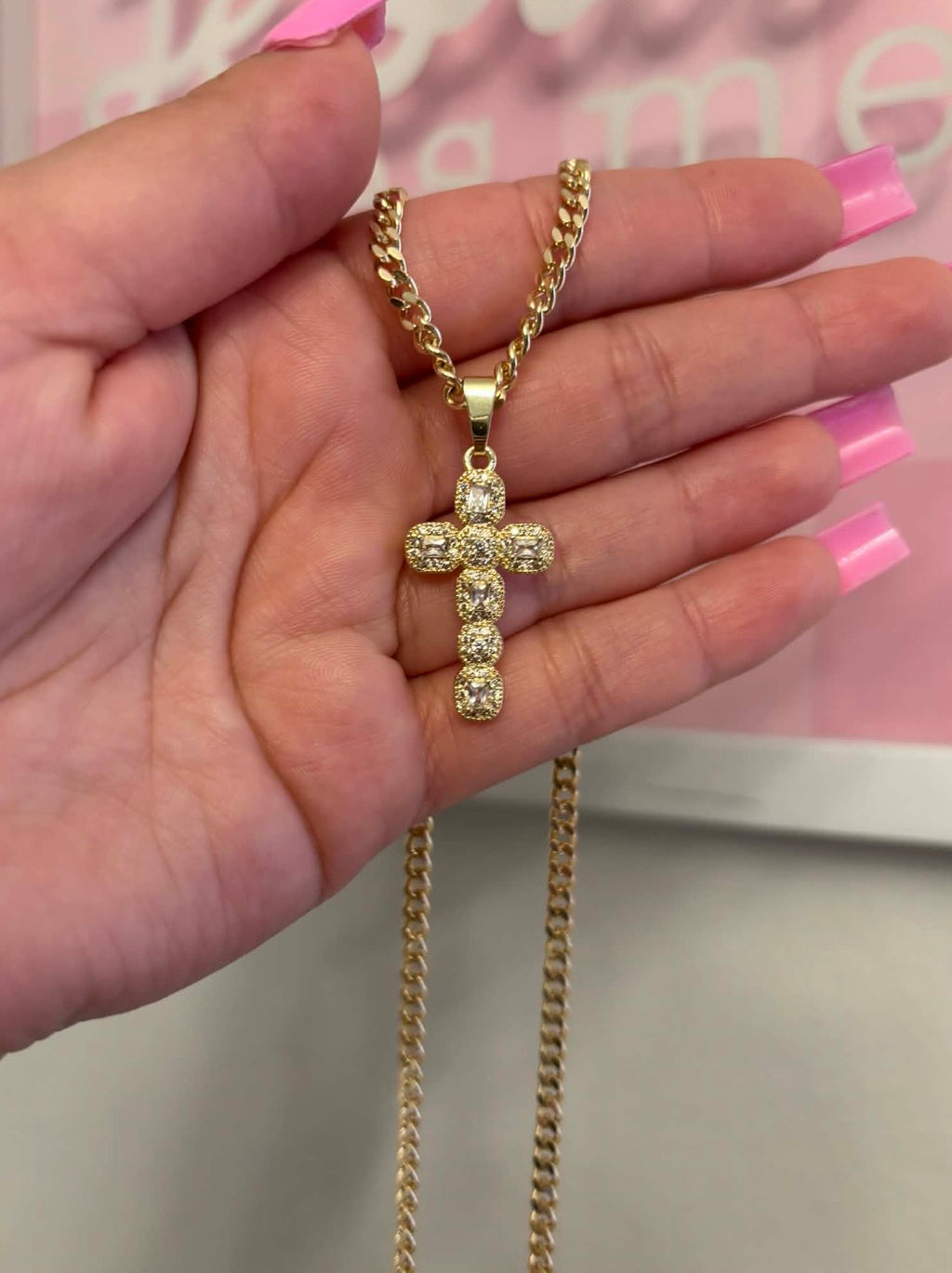 Diamond Holy Cross Chain