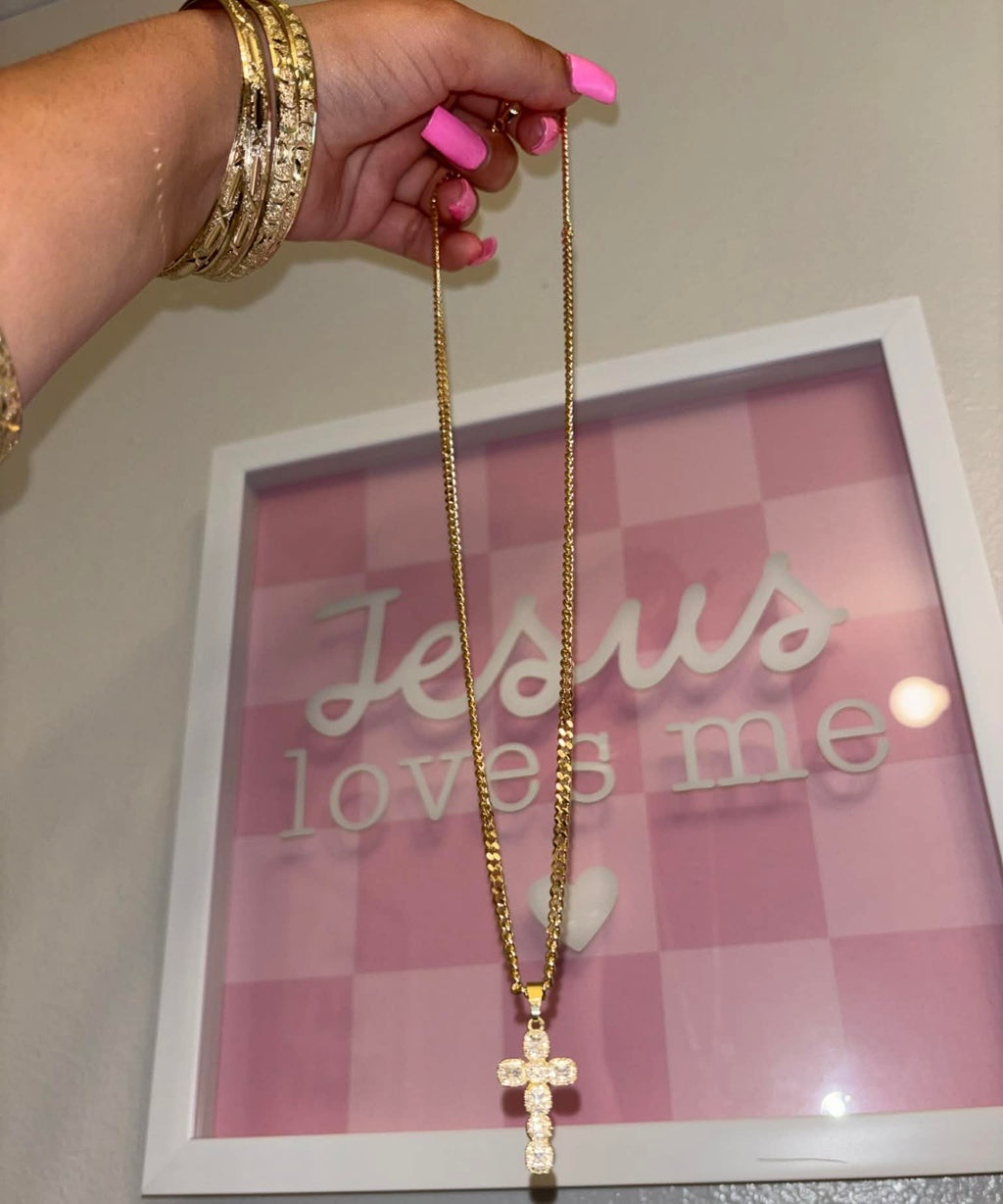 Diamond Holy Cross Chain
