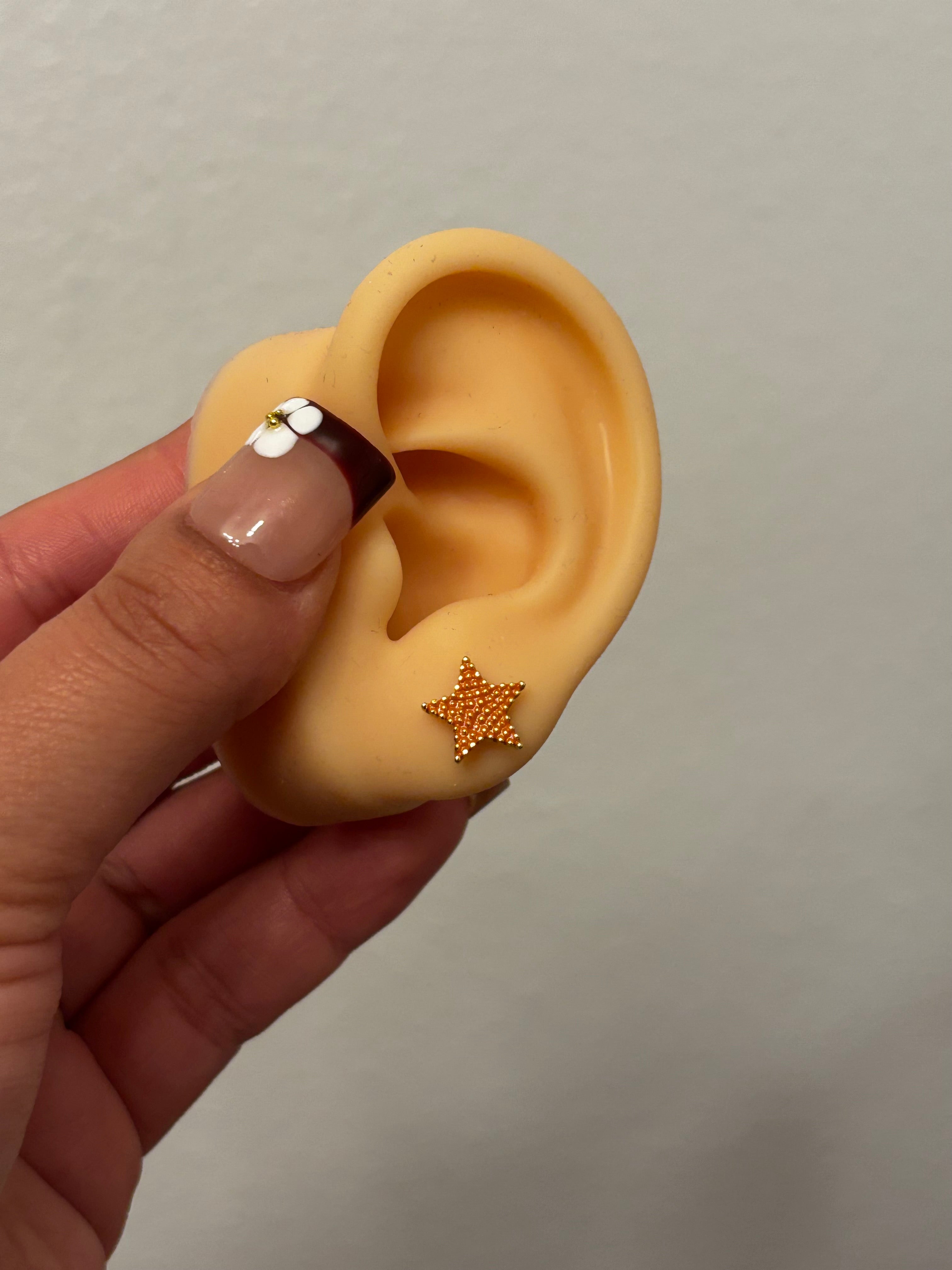 Orange Star Studs