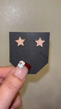 Peachy Pink Star Studs