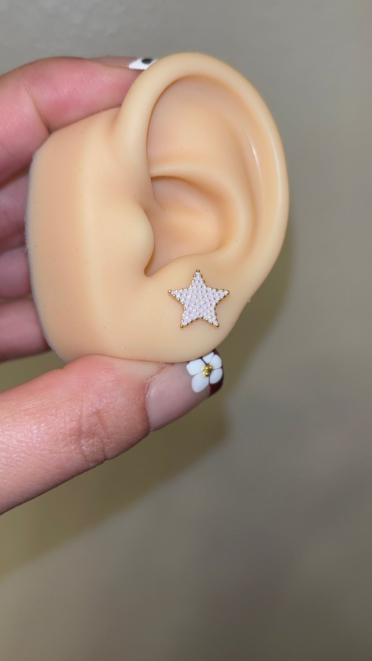 Light Lavender Star Studs