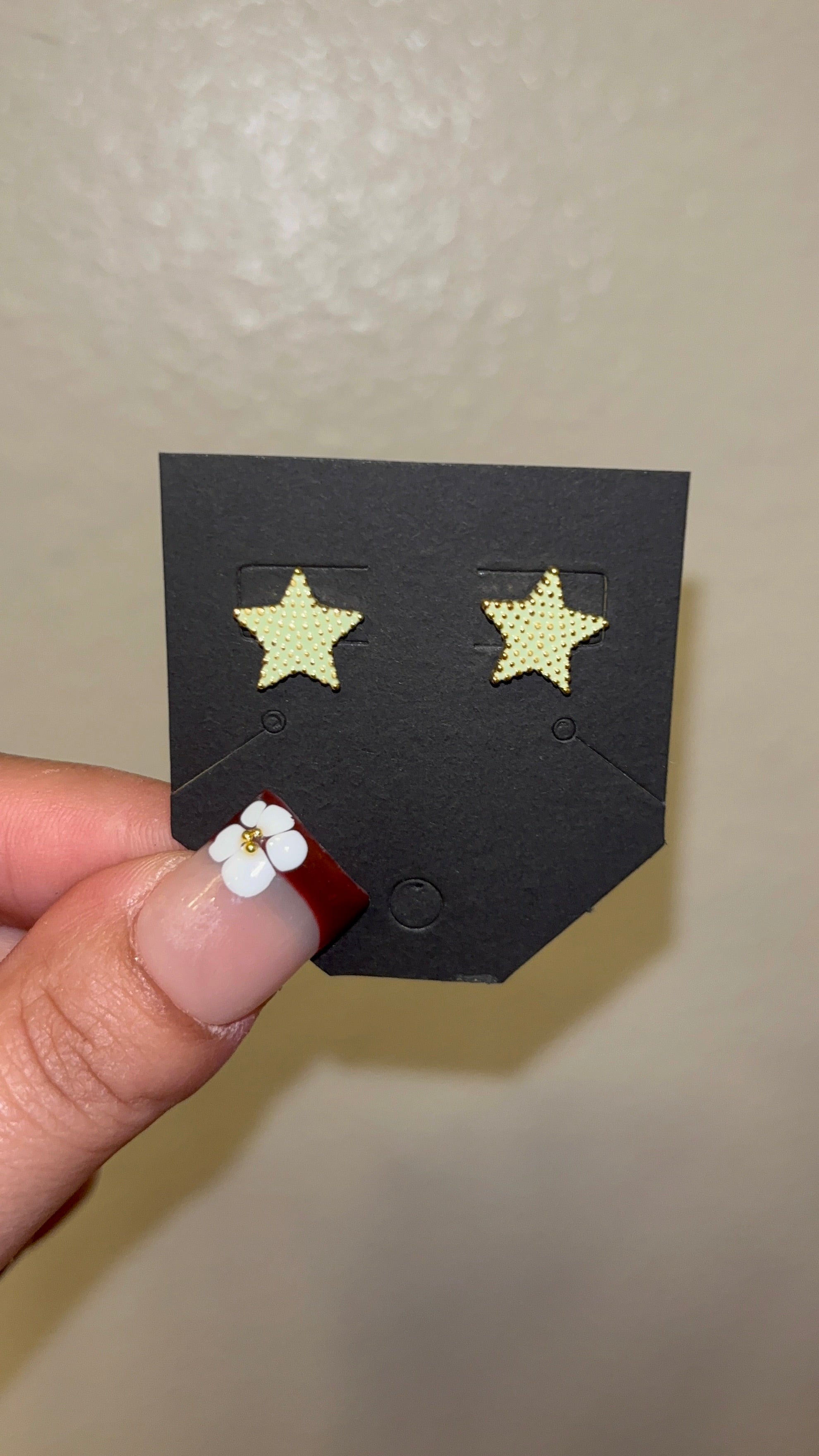 Lime Green Star Studs