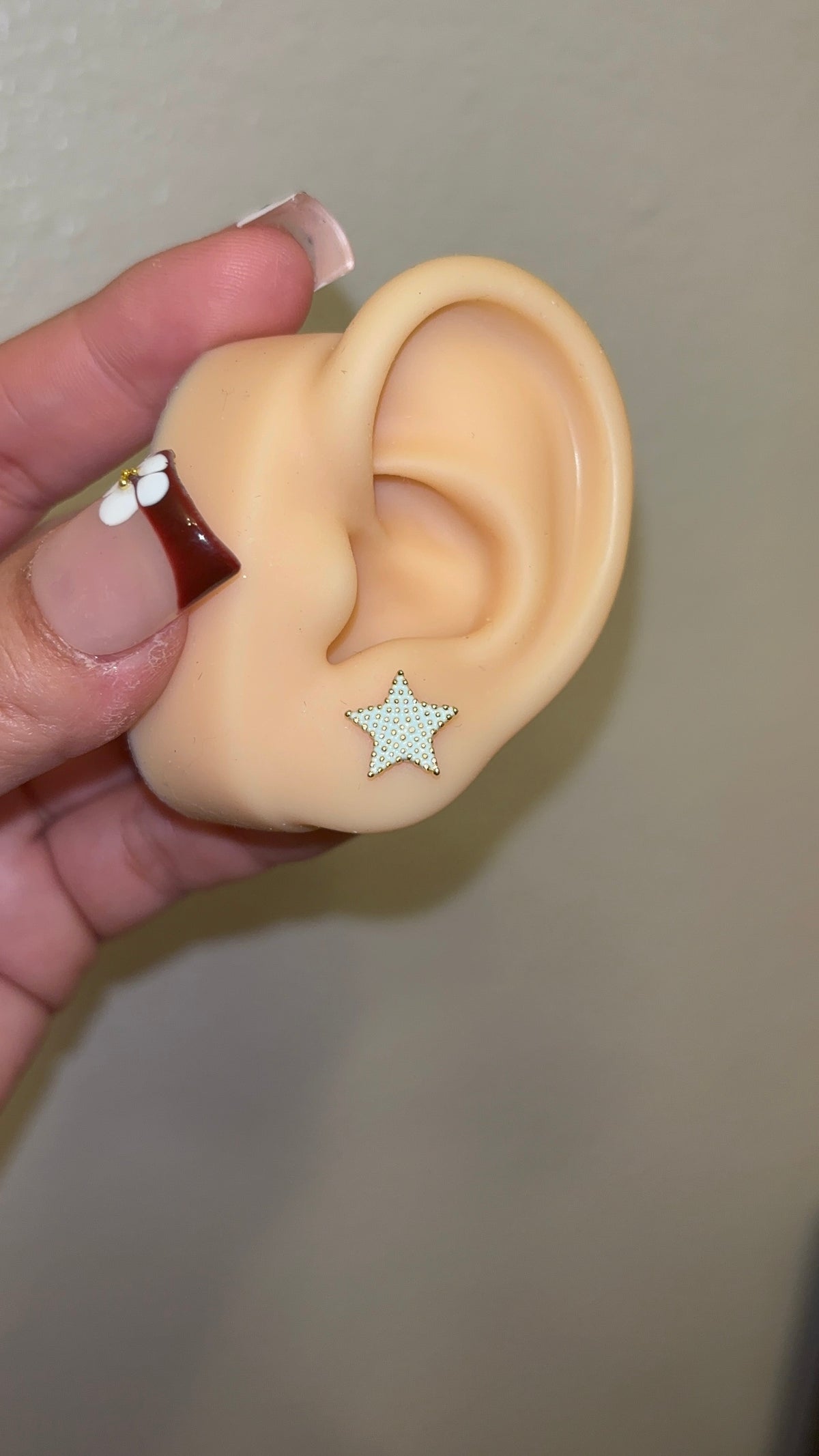 Light Teal Star Studs