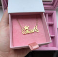 Butterfly Crown Name Necklace 🦋👑