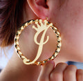 Crown 👑 Initial Hoops