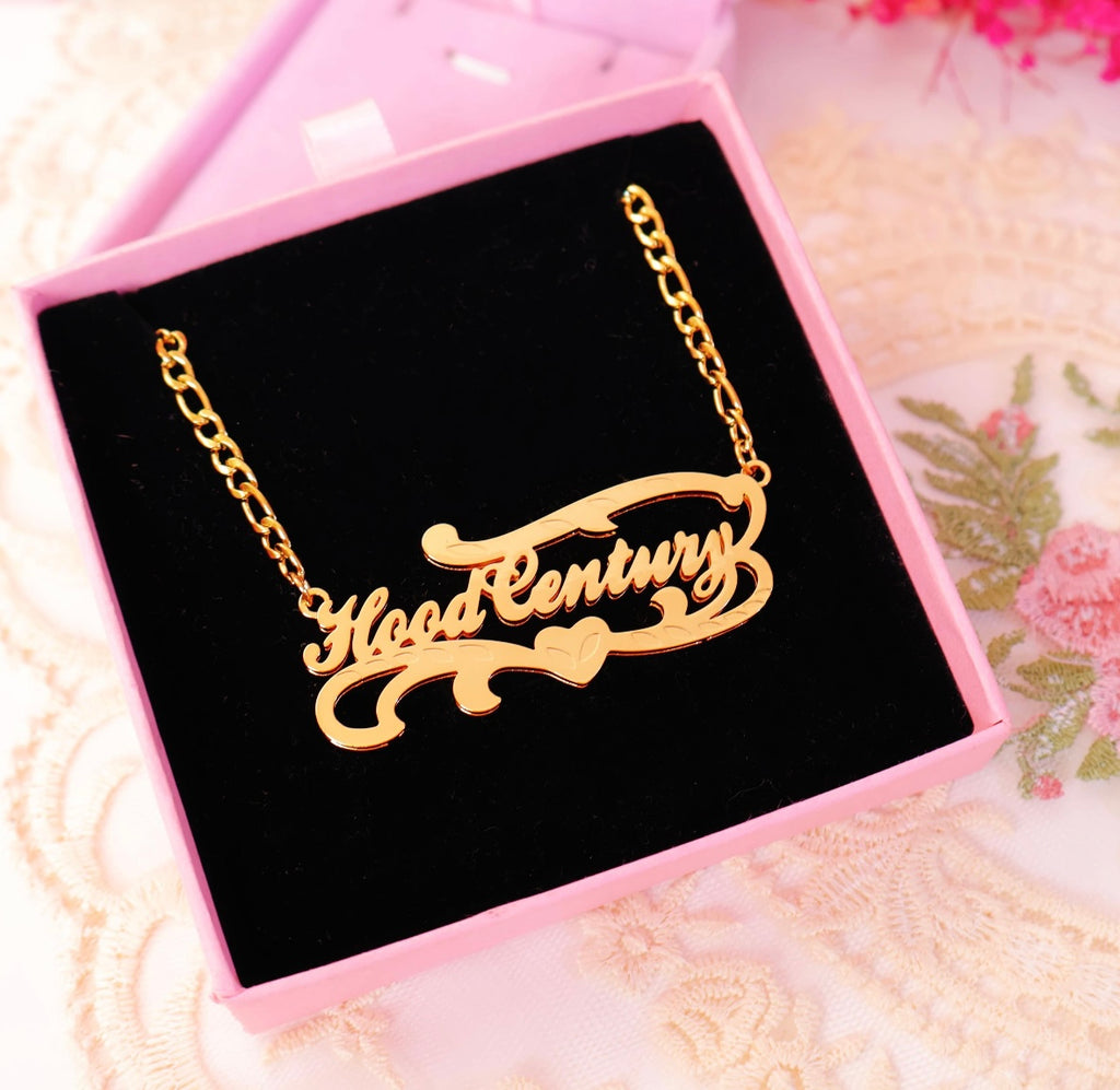 Double Plate Custom Name Chain
