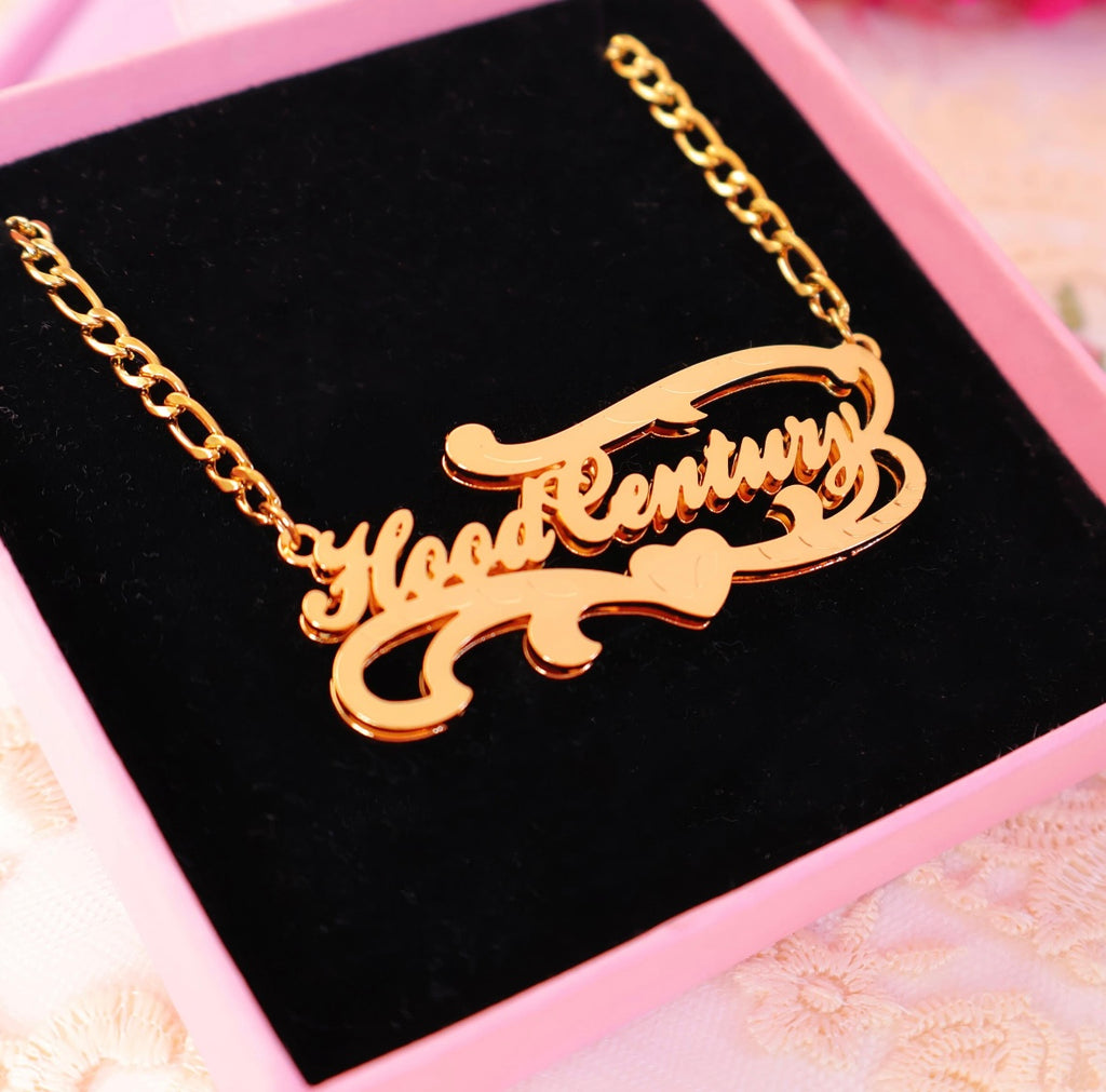 Double Plate Custom Name Chain