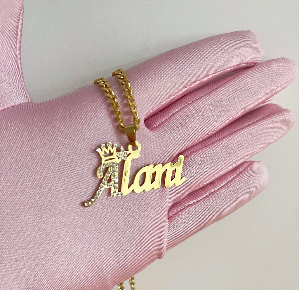 Crown 👑 Star ⭐️ Custom Name Chain