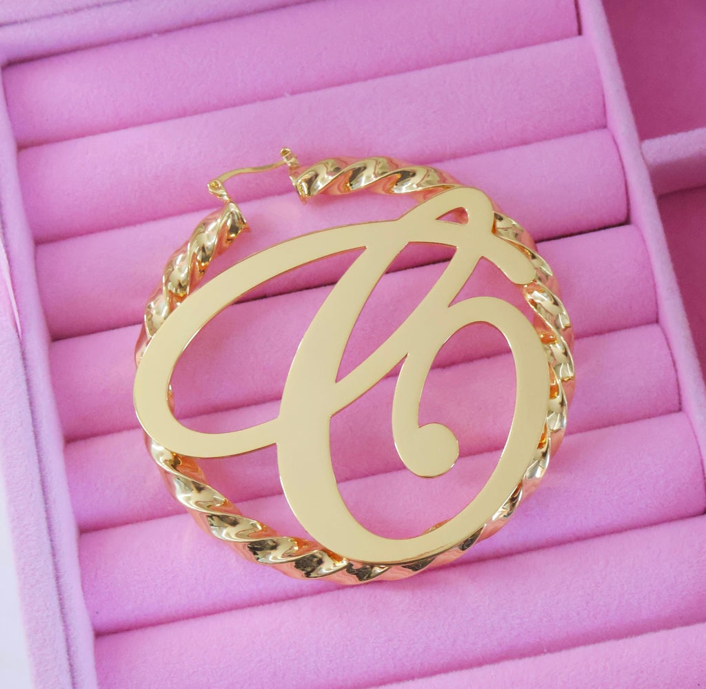 Custom Initial Hoops