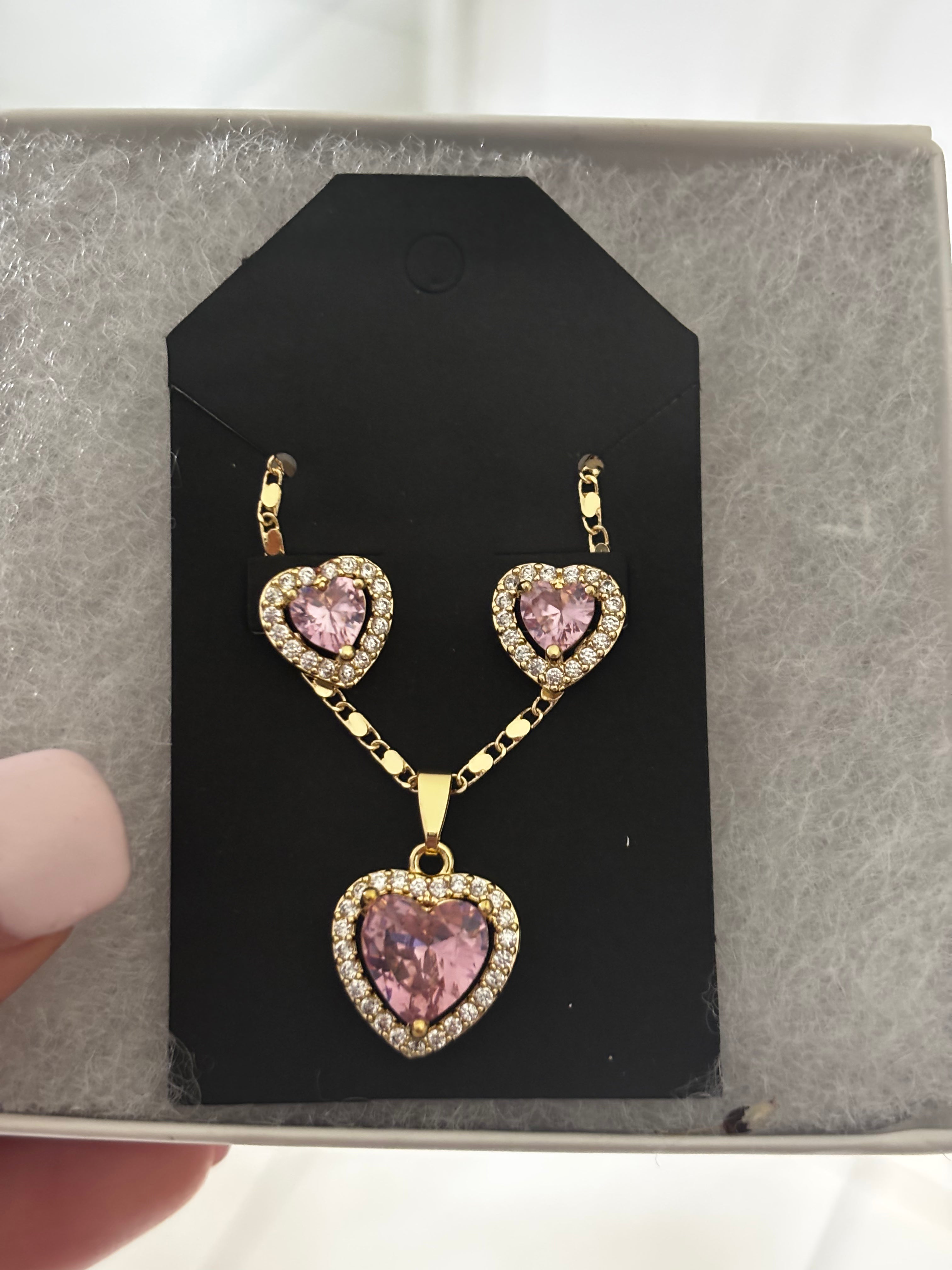 Pink Diamond Heart Set 💖