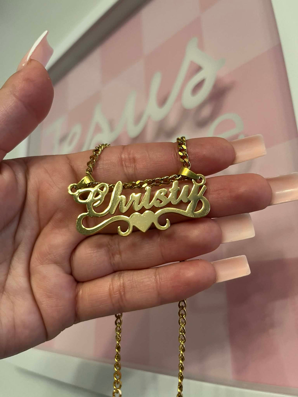 Custom Name Heart Necklace