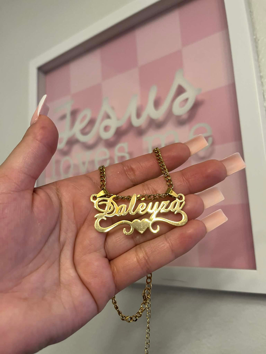Custom Name Heart Necklace