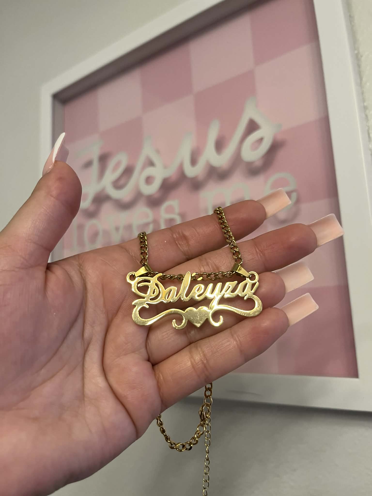 Custom Name Heart Necklace