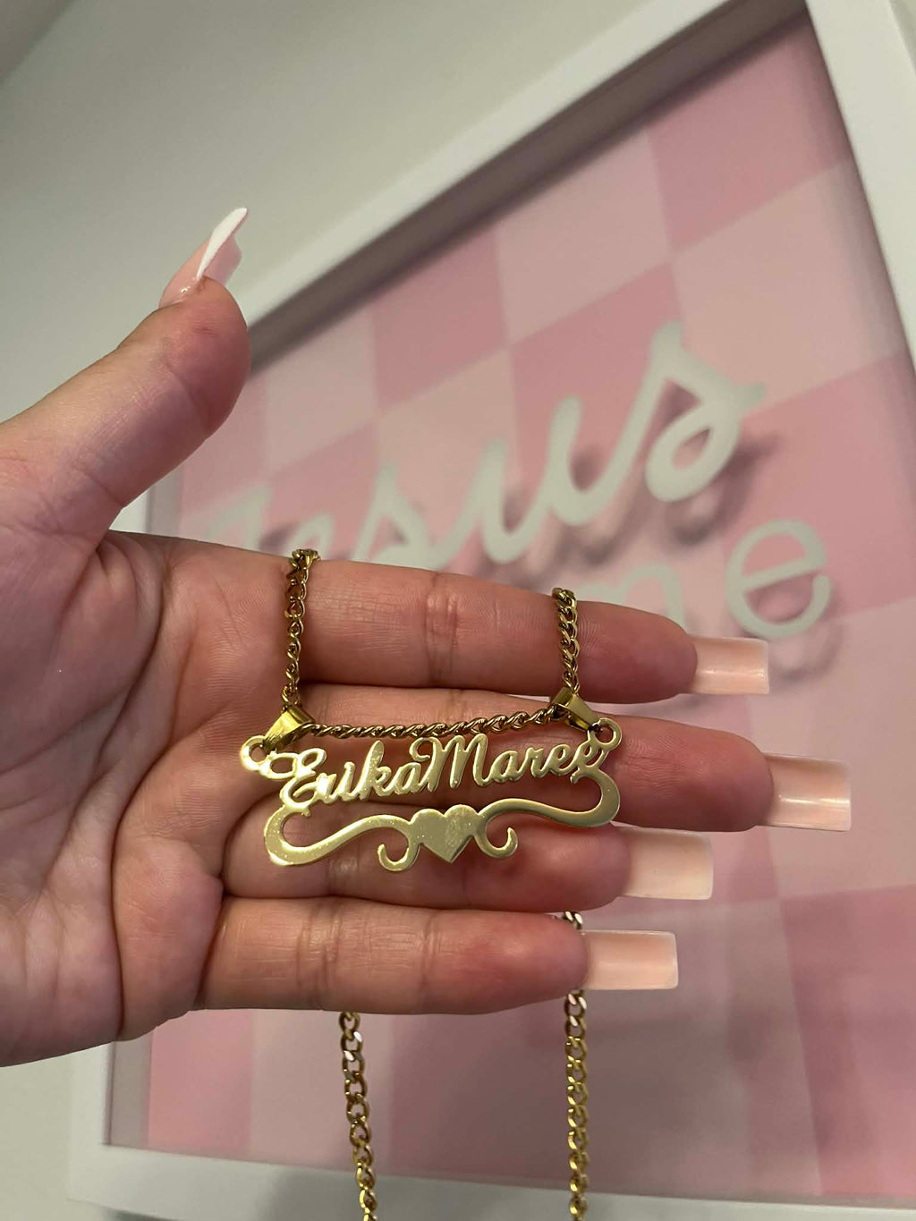 Custom Name Heart Necklace