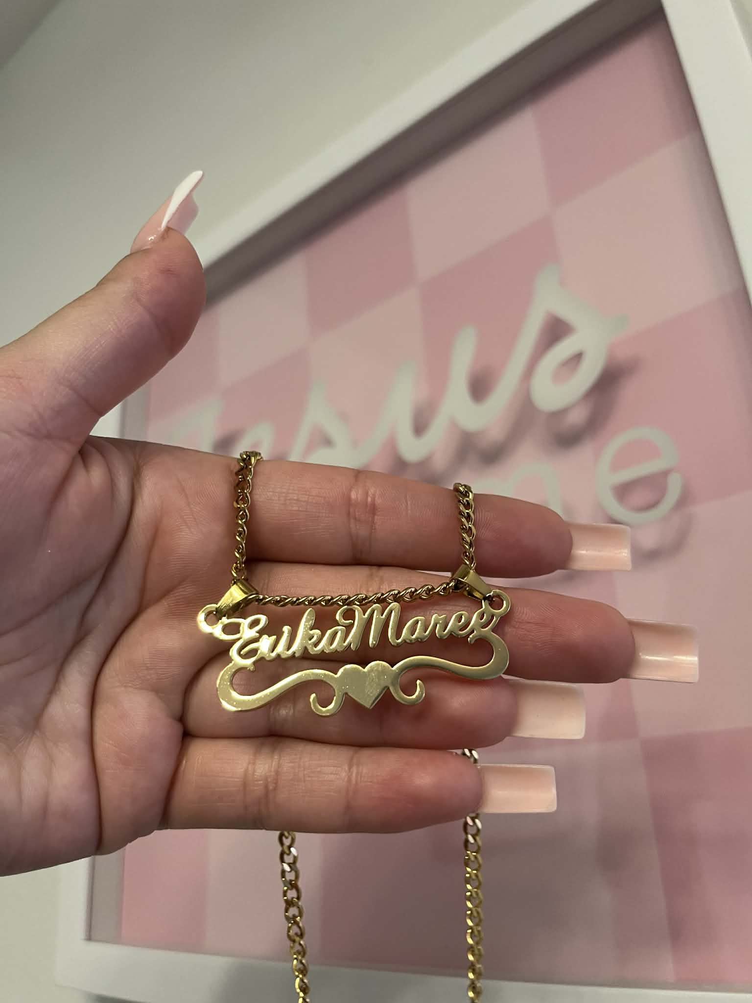 Custom Name Heart Necklace