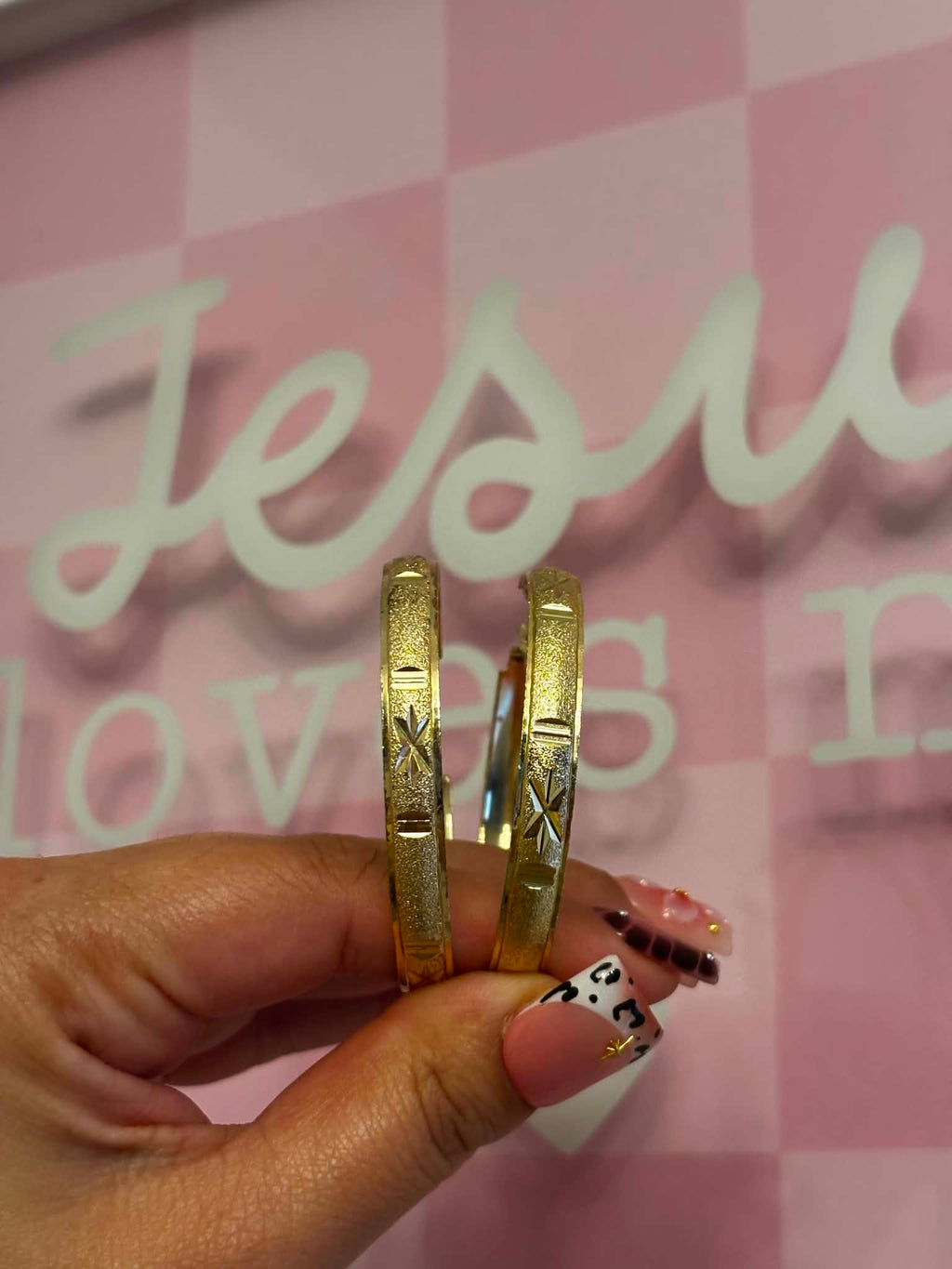 Small Gold Bangle Hoops