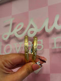 Small Gold Bangle Hoops