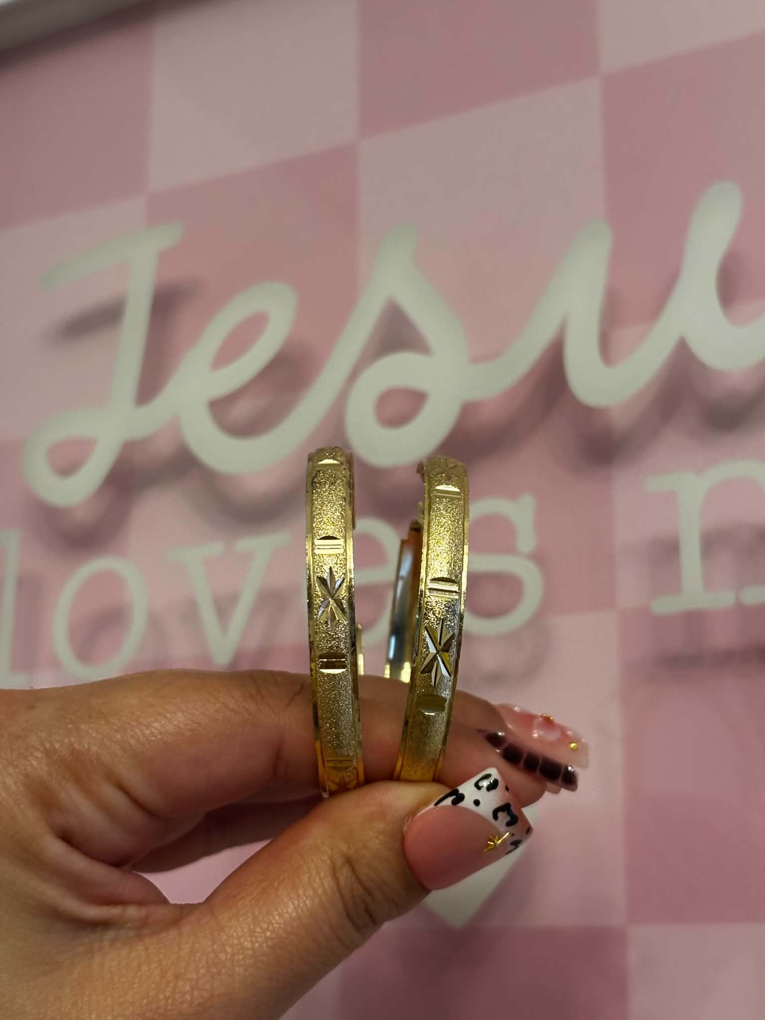 Small Gold Bangle Hoops