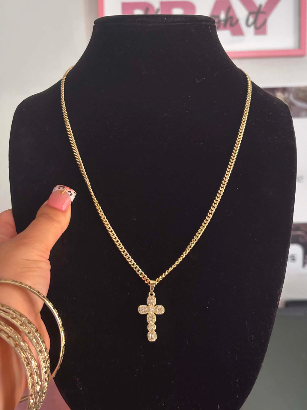 Diamond Holy Cross Chain