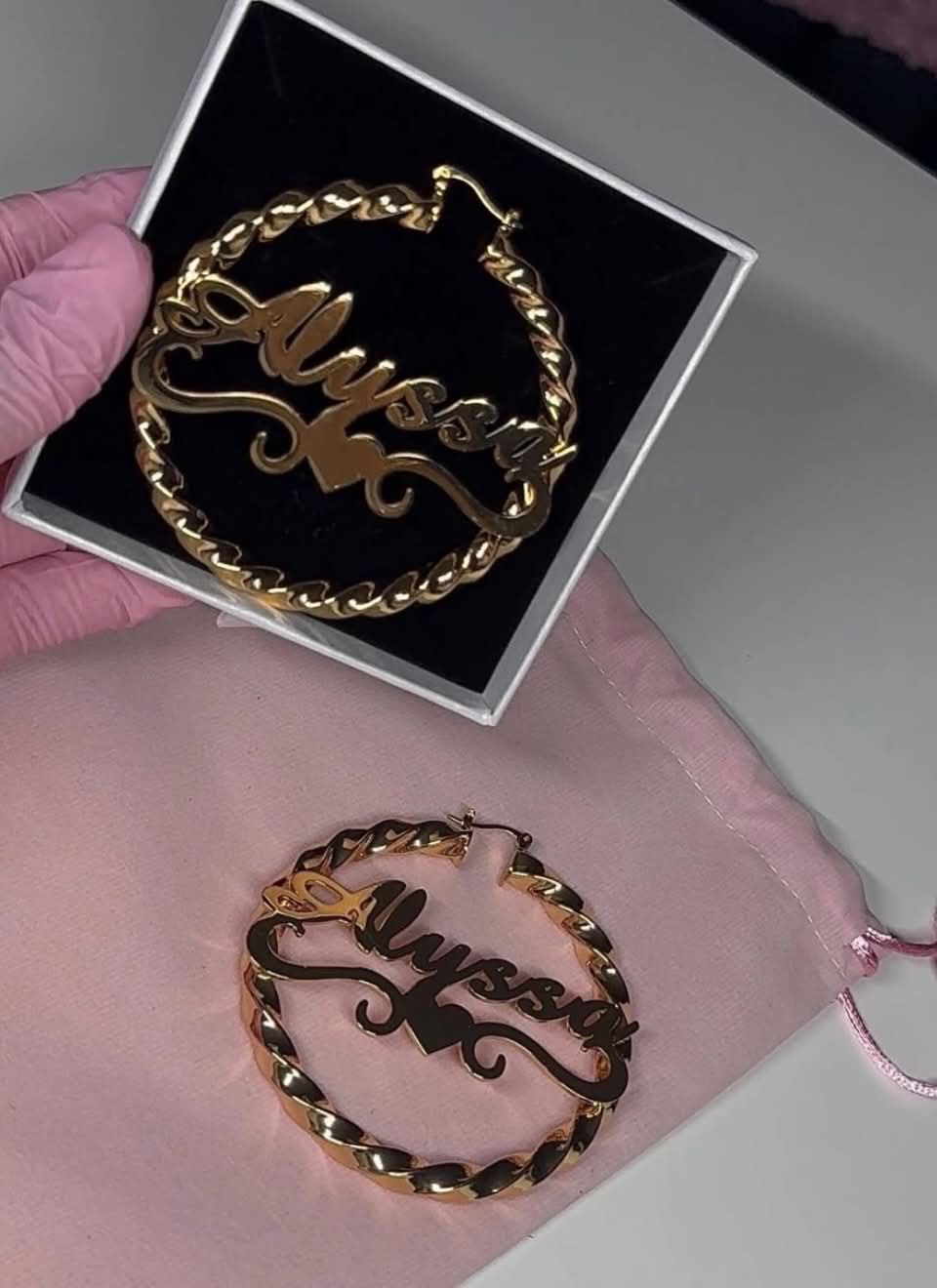 Custom Name Hoops
