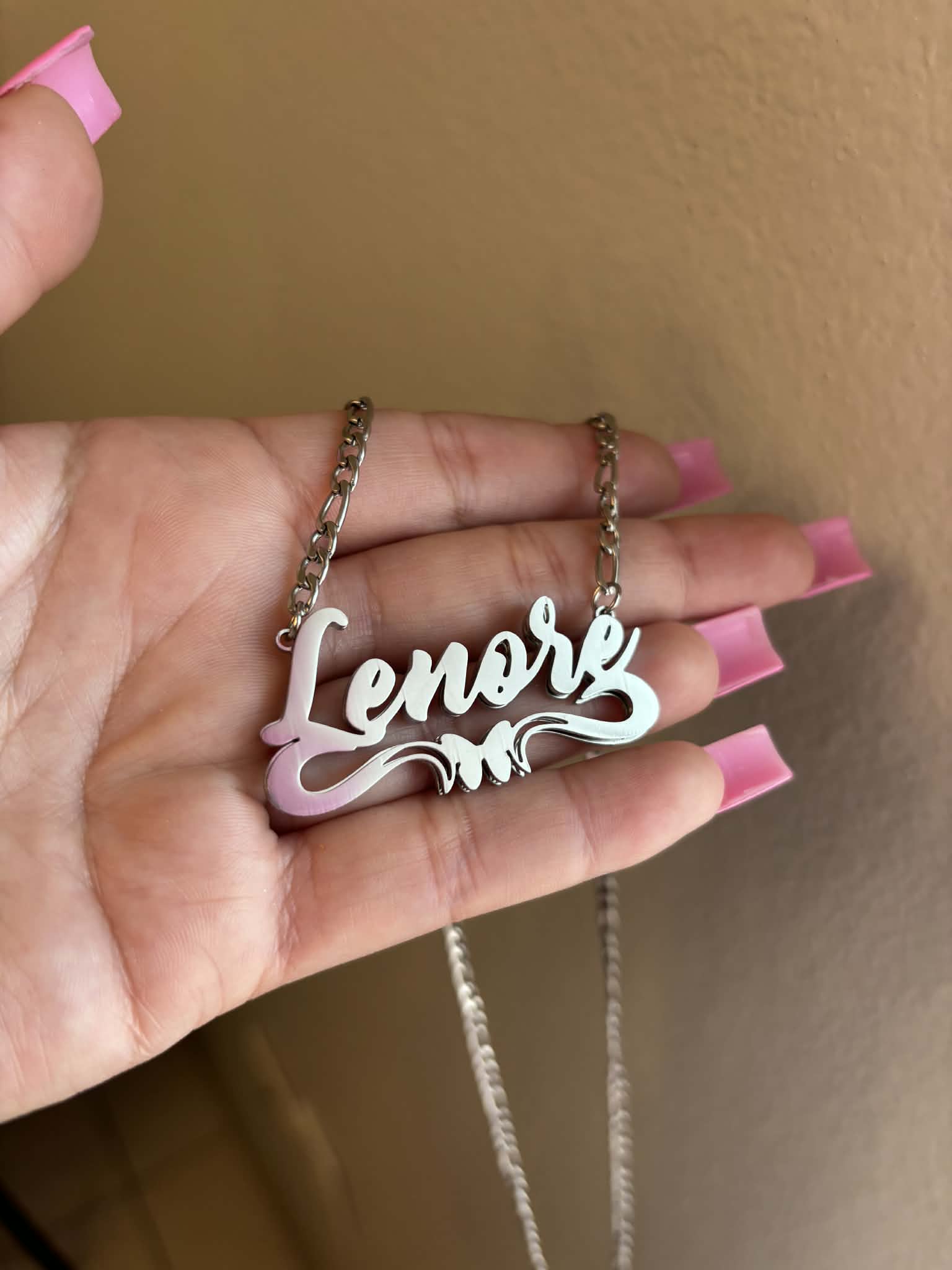 Custom Double Nameplate Butterfly Necklace