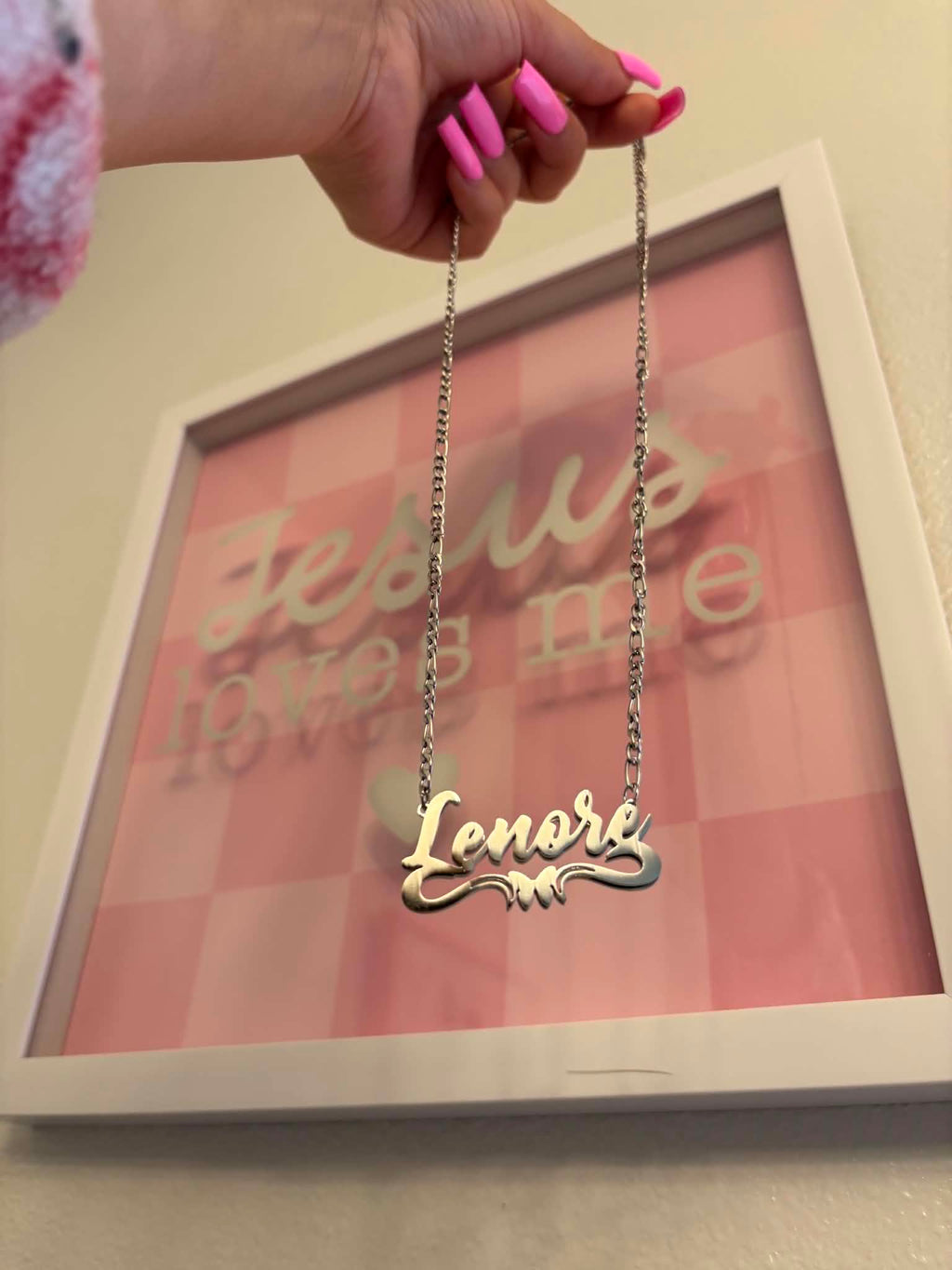 Custom Double Nameplate Butterfly Necklace