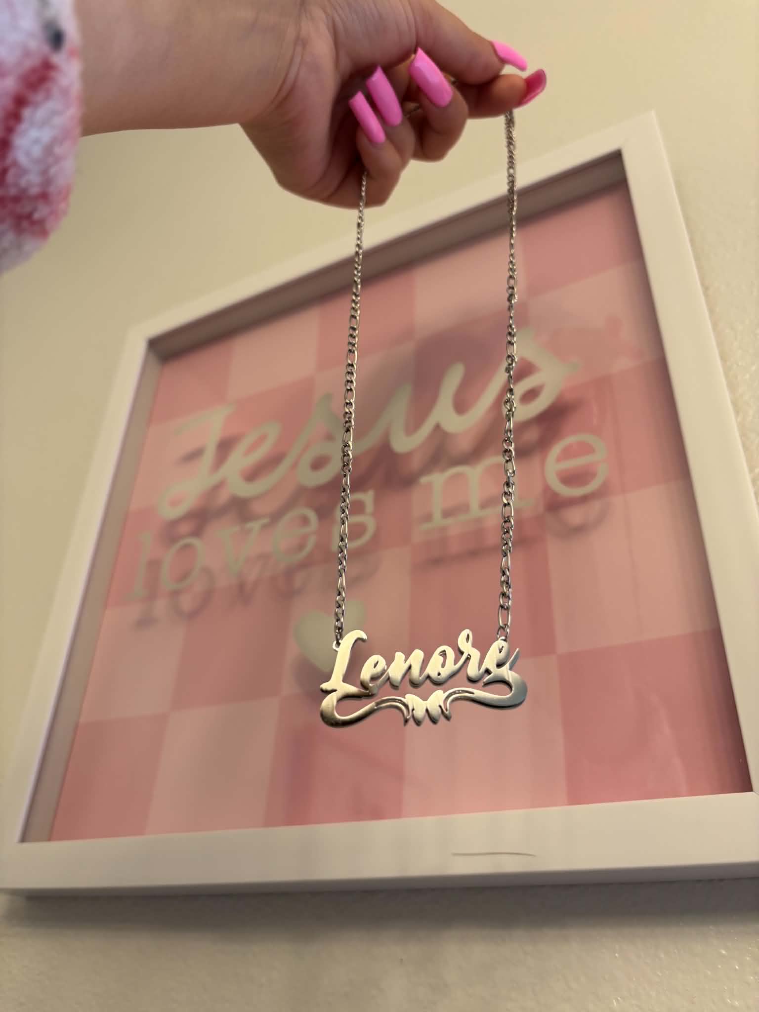 Custom Double Nameplate Butterfly Necklace