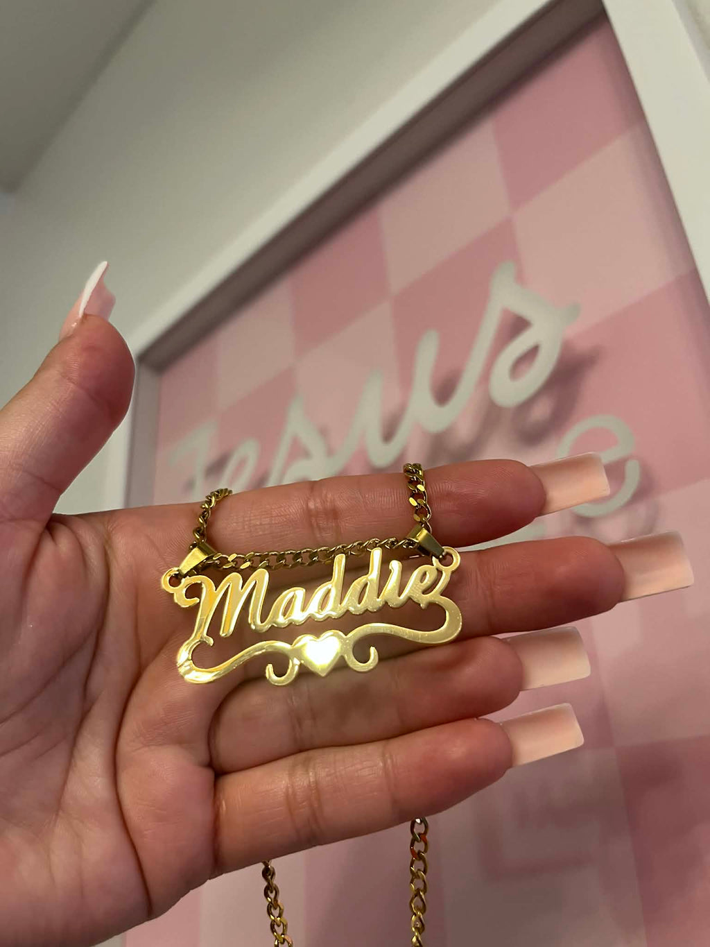 Custom Name Heart Necklace