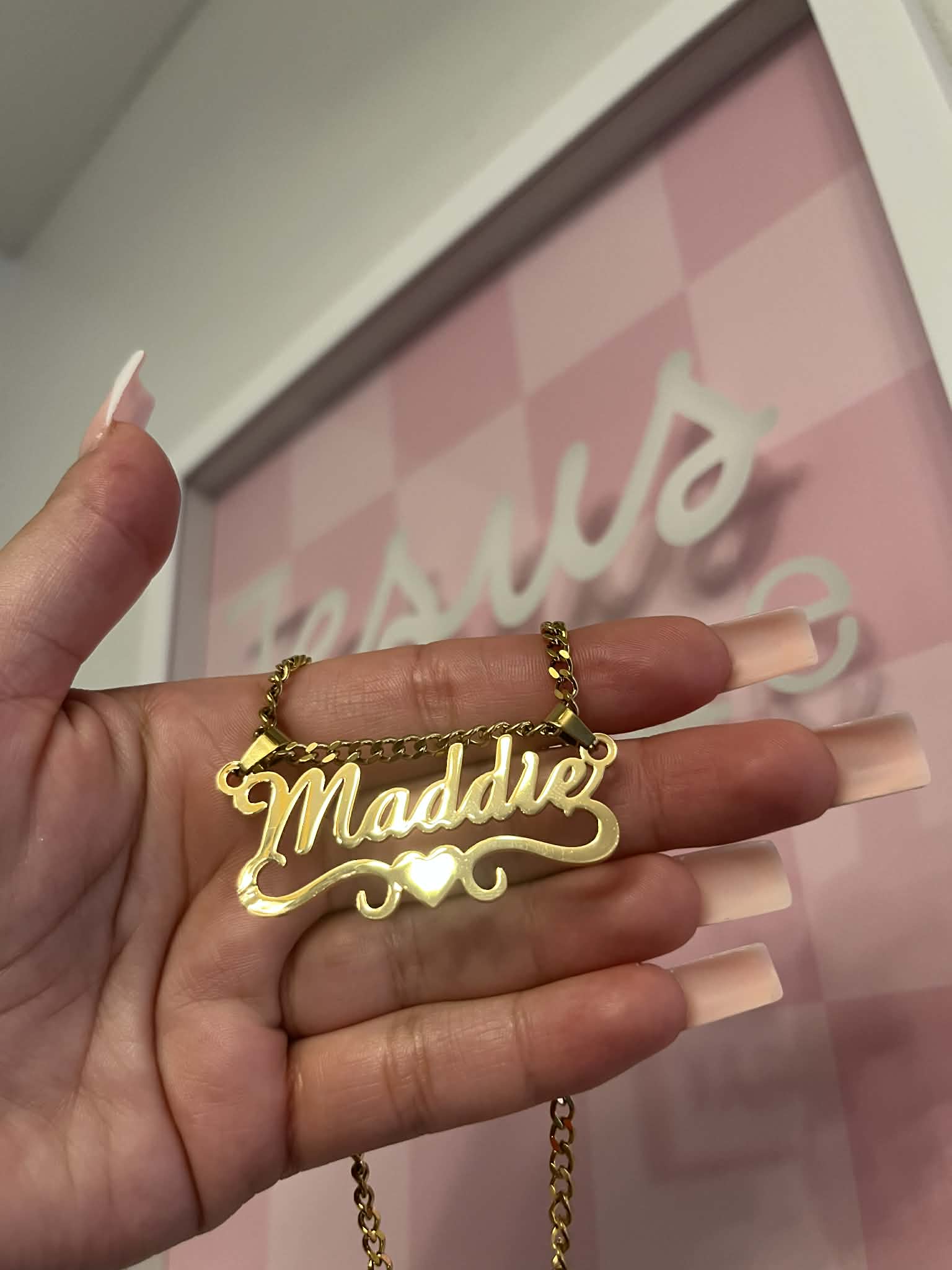 Custom Name Heart Necklace
