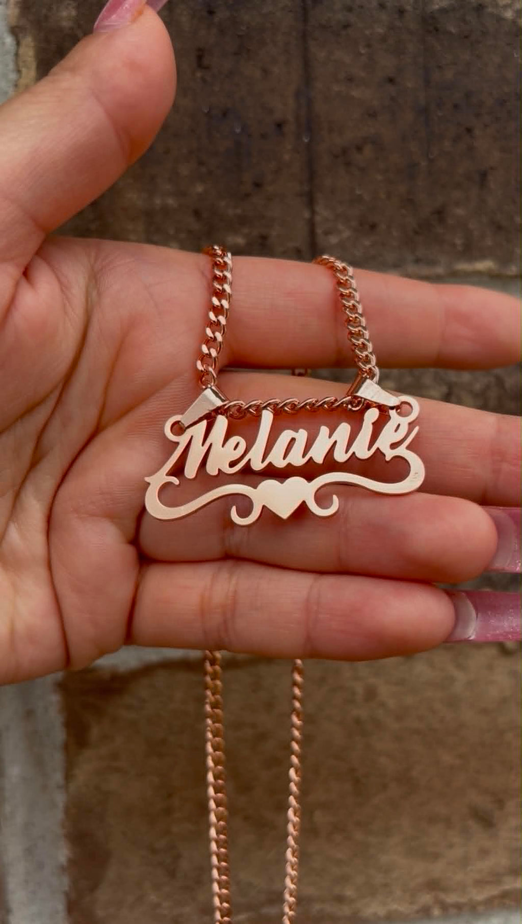 Custom Name Heart Necklace
