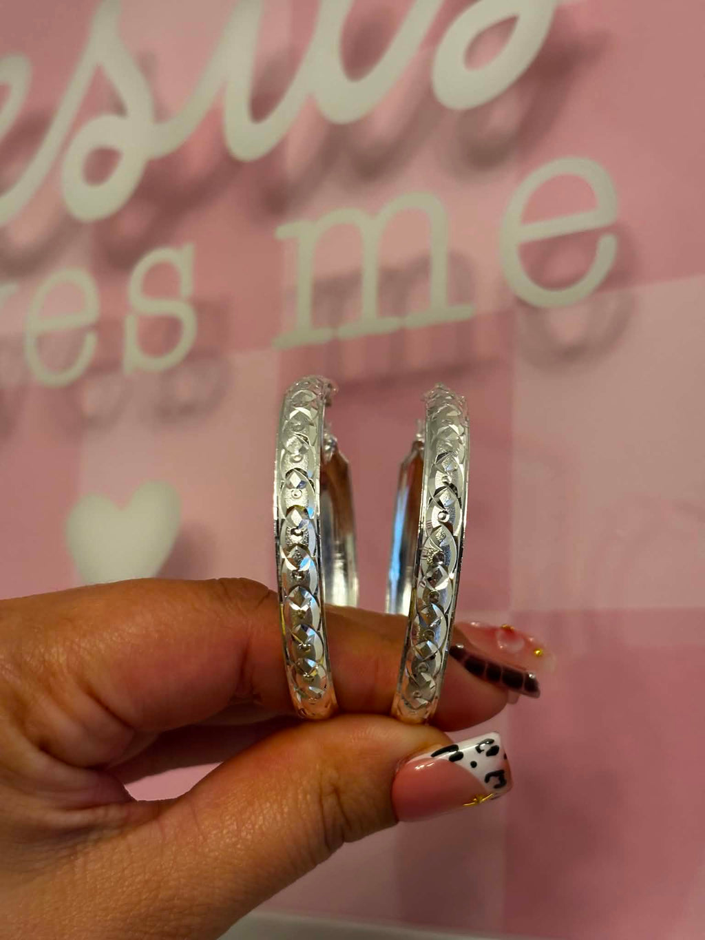 Small Silver Bangle Hoops