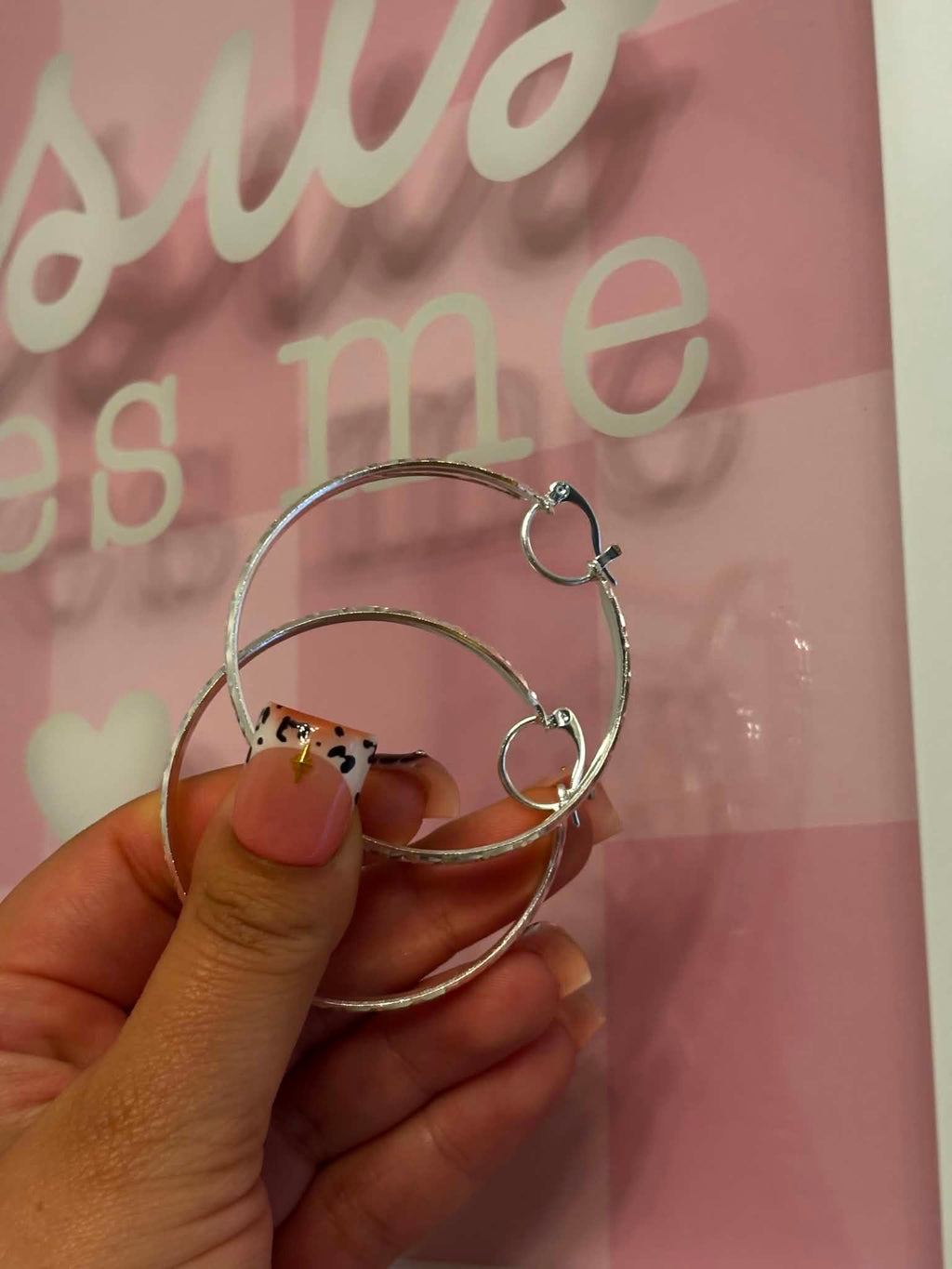 Small Silver Bangle Hoops