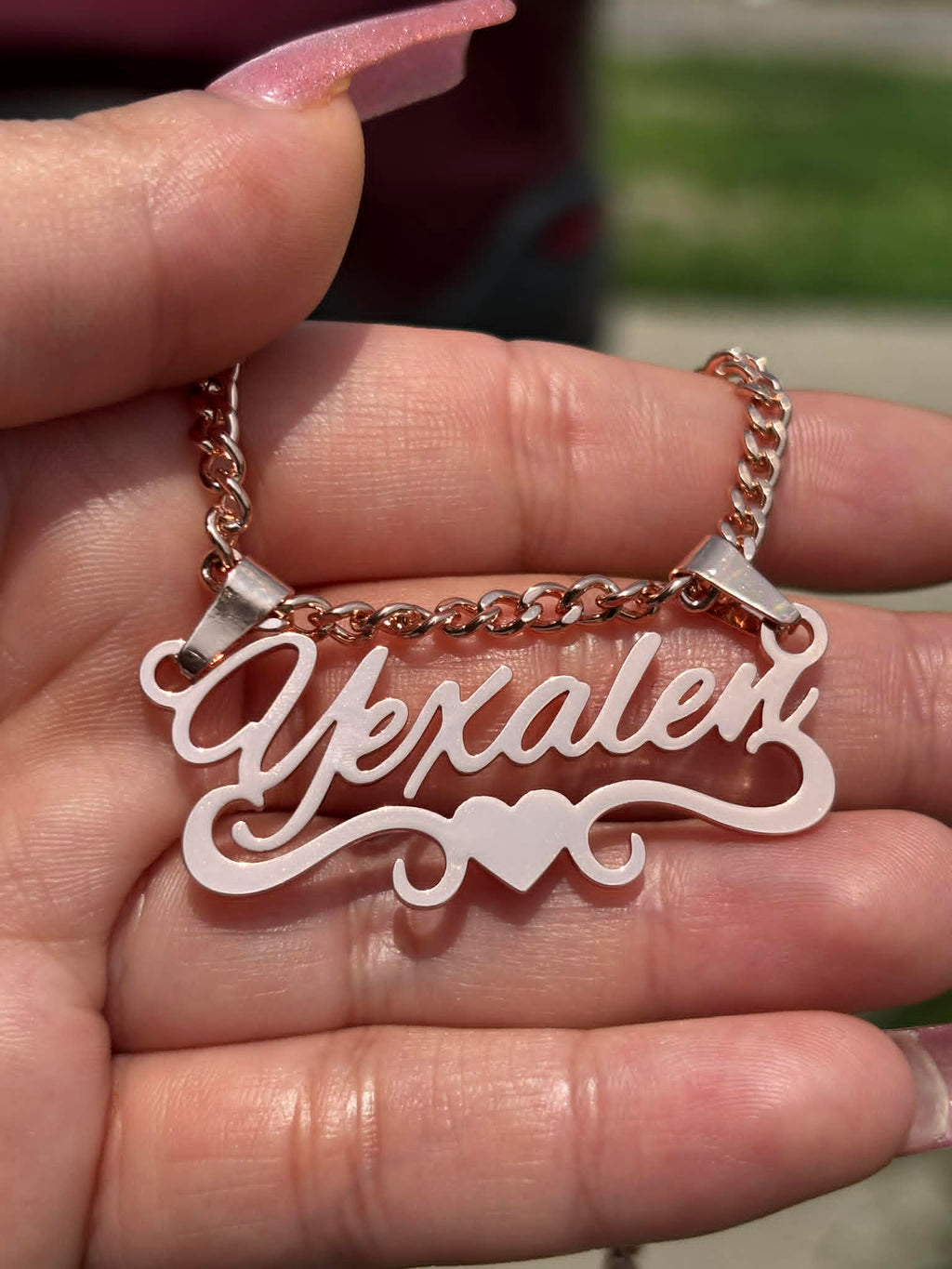 Custom Name Heart Necklace