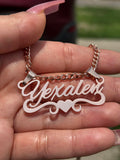 Custom Name Heart Necklace