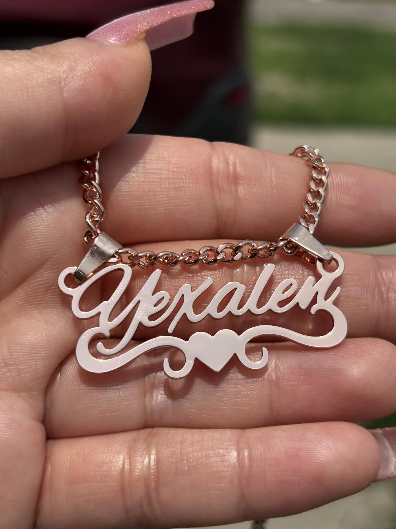 Custom Name Heart Necklace